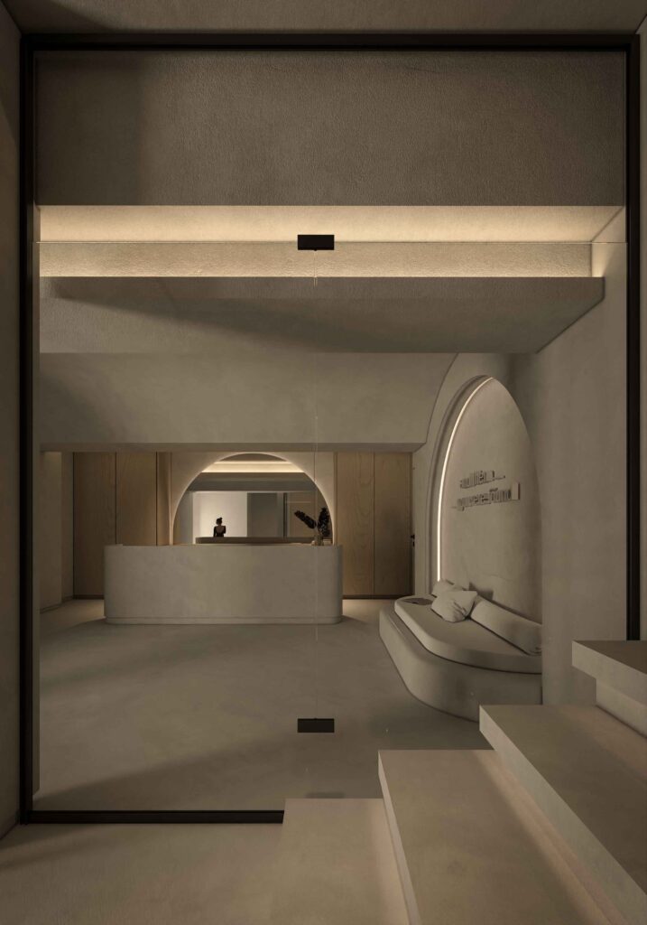 interior design of spa's reception area