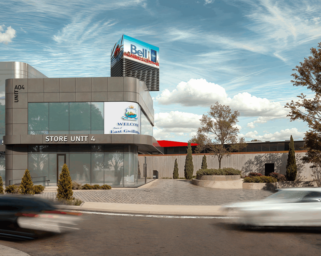 Sustainable mixed-use plaza in East Gwillimbury, the Holland Landing Commercial Centre combines retail, medical, and office uses in a vibrant community hub.